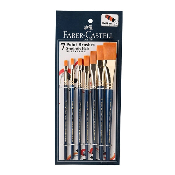 FC-Paint brush - synth hair flat assort- set 7 (1)